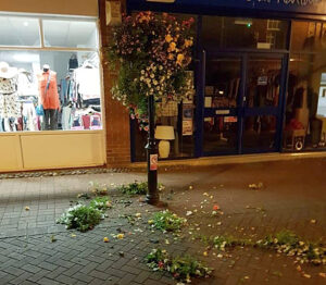 Police investigate vandalism after yobs destroy Nantwich planters and flowers