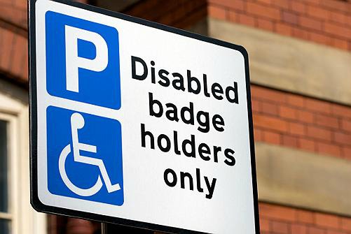 disabled badge holders, parking