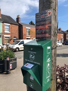 dog waste bin in Willaston