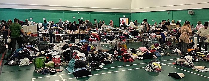 donations to beechmere victims at crewe lifestyle centre