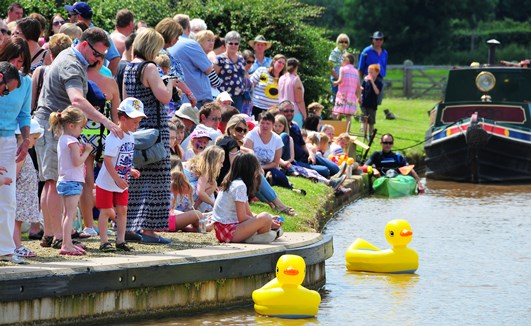 duck race aqueduct marina