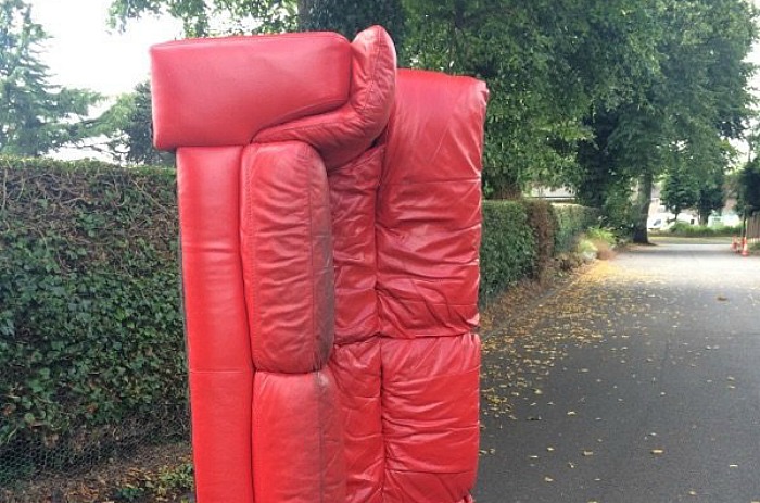 fly-tippers dumped sofa nantwich Cricket Club