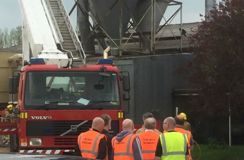 fire at timber yard in wardle, May 2016