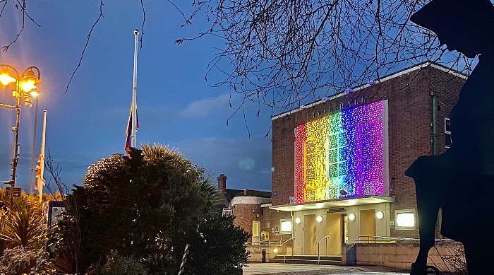 flags half mast in honour of Tom Moore