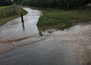 Burst water main causes flooding on Nantwich roads