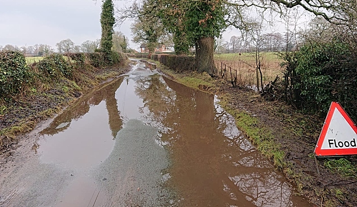 floods in rural areas of Nantwich