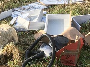 Anger as fly-tippers dump rubbish next to airman’s memorial in Nantwich