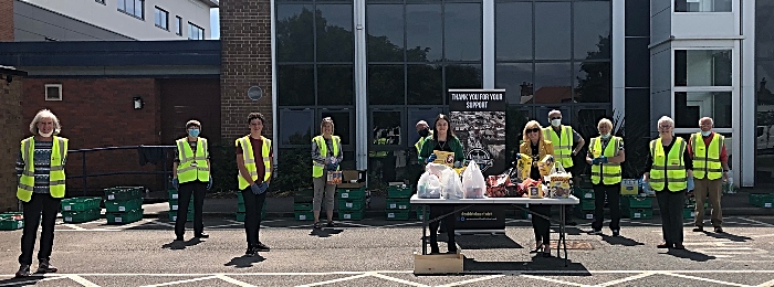 foodbank collection volunteers at brine leas