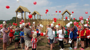 Wybunbury pupils celebrate opening of Fort Lewis in memory of Lewis Crossley