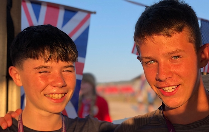 hero scout at world jamboree in USA - Tom Forbes (left) and Sam Knight