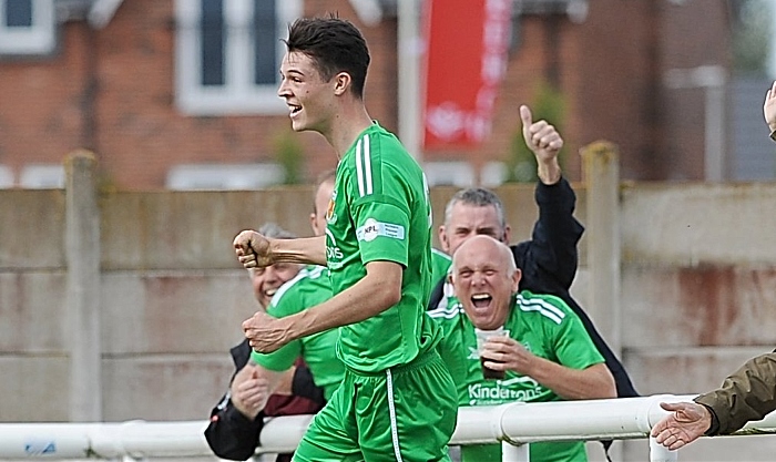 joe malkin celebrates v Gainsborough