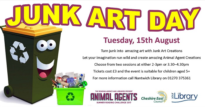 junk art, nantwich library