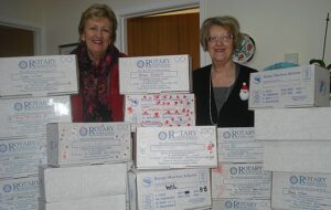 Inner Wheel Club Crewe members join Rotary Shoebox Scheme