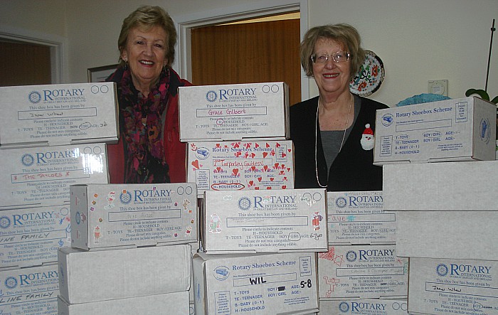 l-r Anne Thompson Joint President Inner Wheel Club of Crewe and Sue Protheroe Treasurer Inner Wheel Club of Crewe