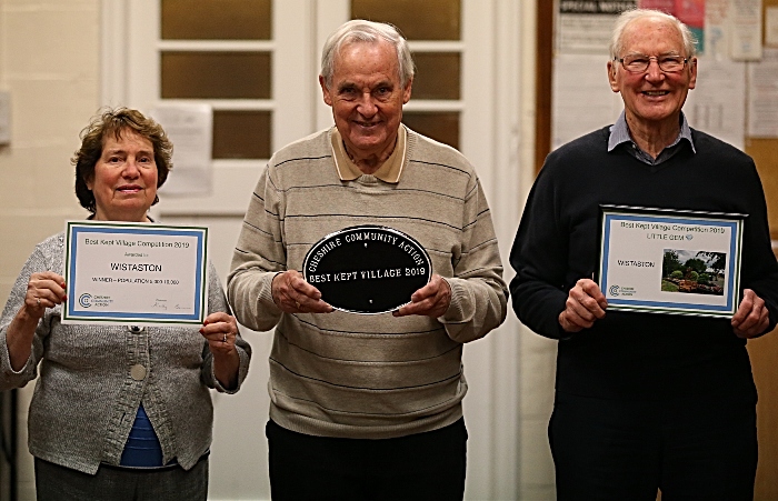 l-r Gwyneth Brown - John Moore - David Clews with the Cheshire Community Action awards (1)