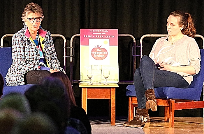 l-r Prue Leith and Peta Leith on stage at the event (1) (1)