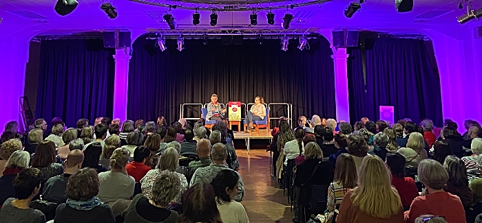 l-r Prue Leith and Peta Leith on stage at the event (2) (1)