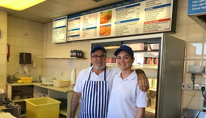 market plaice chippy, John and Dimitria Jordan