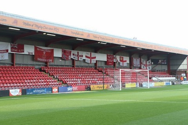 mornflake stand at Crewe Alexandra