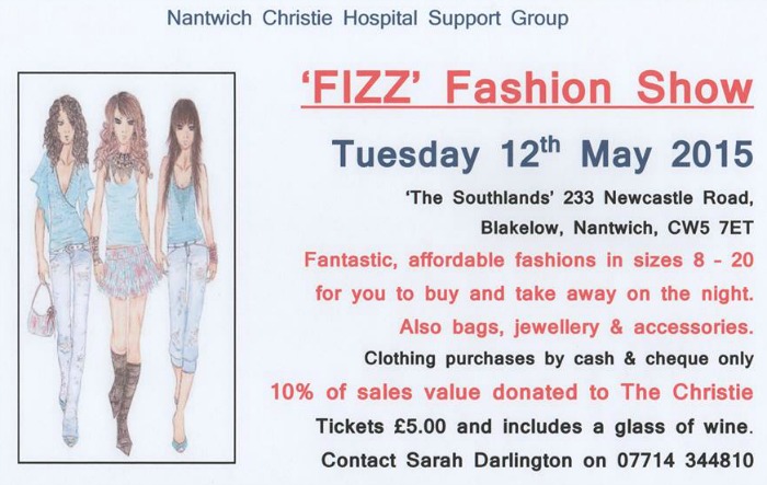 nantwich christie hospital fashion show poster