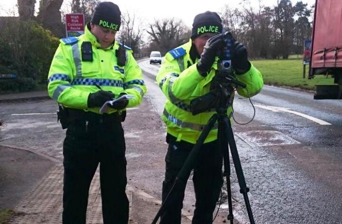 nantwich police speeding checks with camera at Reaseheath