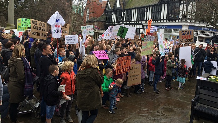 nantwich school protest