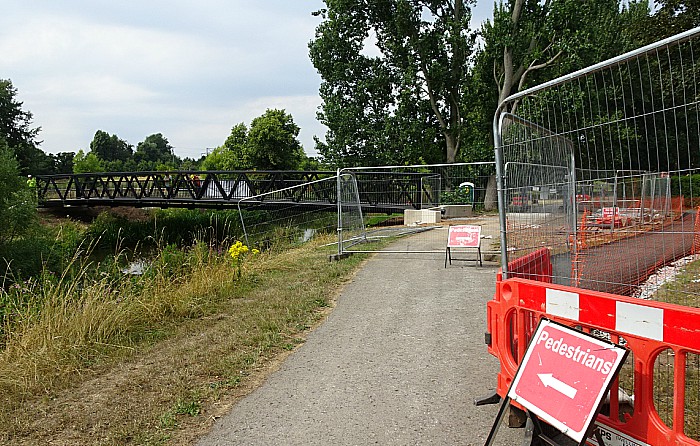 new footbridge over weaver