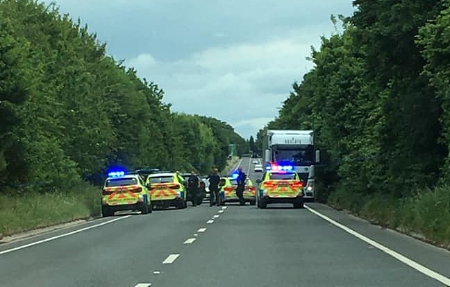 police on A51 nantwich bypass closure