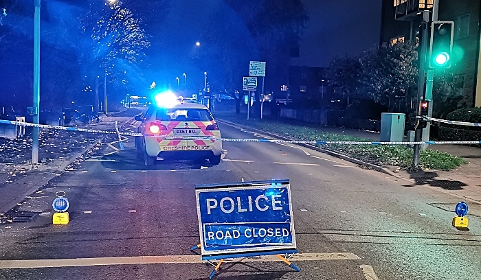 appeal - driver arrested - police road closed waterlode nantwich, pic by Crewe Police