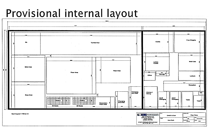 provisional layout of new centre