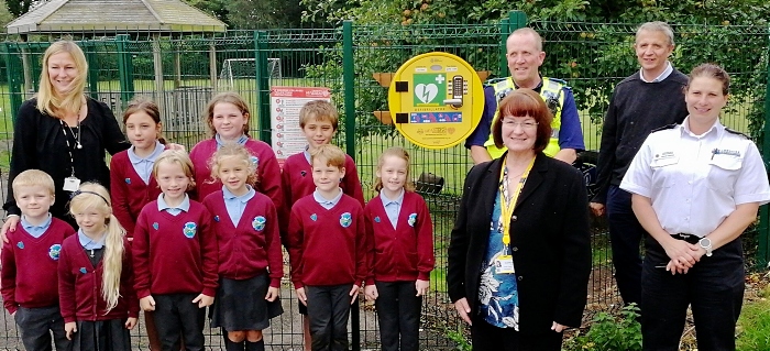 bridgemere pupils and defibrillator