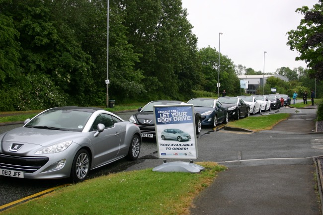 rcz day cars at Crewe Gateway Peugeot