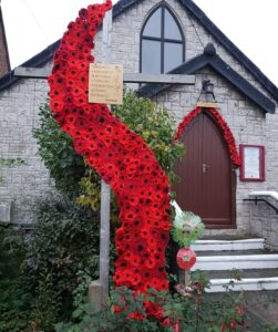 remembrance garden - poppies waterfall