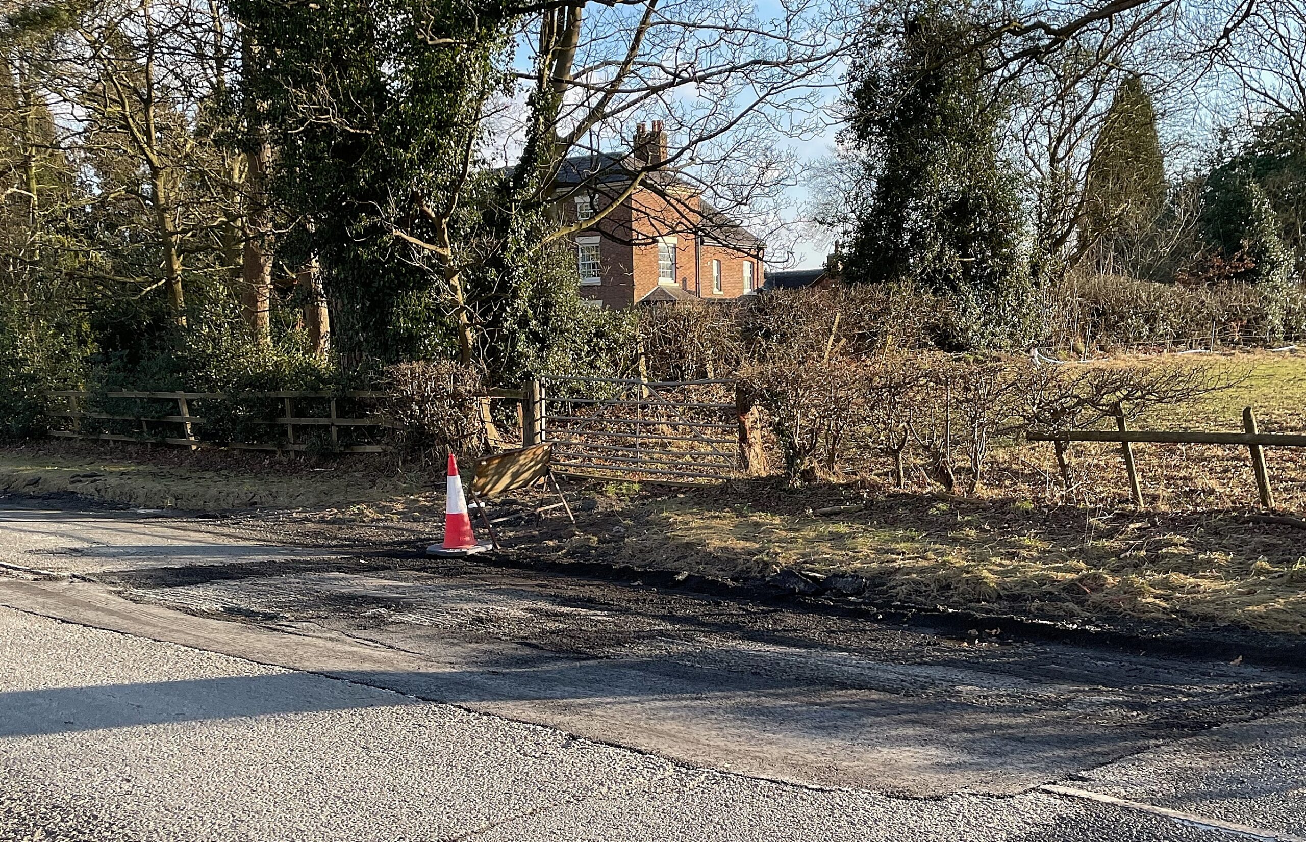 repair work A51 Newcastle Road