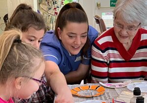 Children attend Richmond Village Nantwich as part of generations project