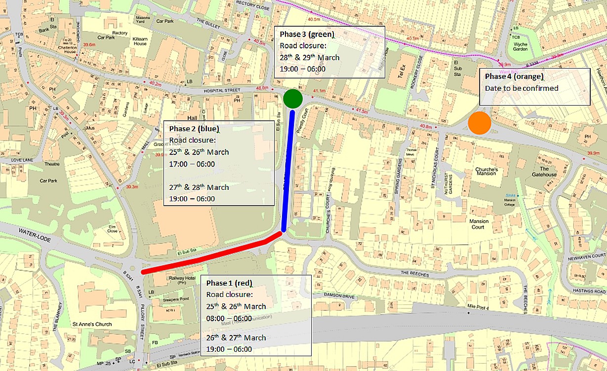 roads closed for repairs in nantwich