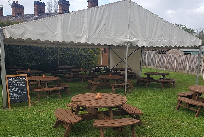 second marquee at the leopard pub beer garden