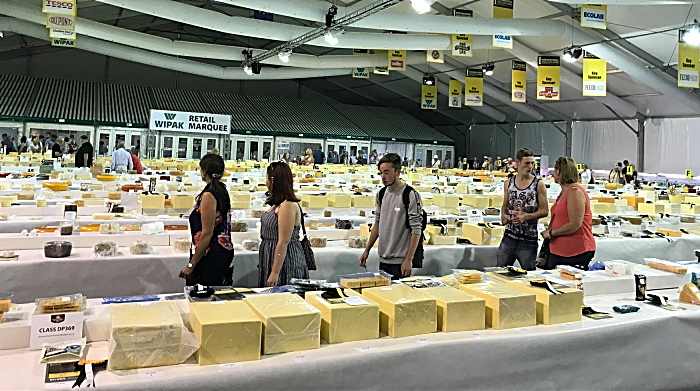 thousands of cheeses at Nantwich Show