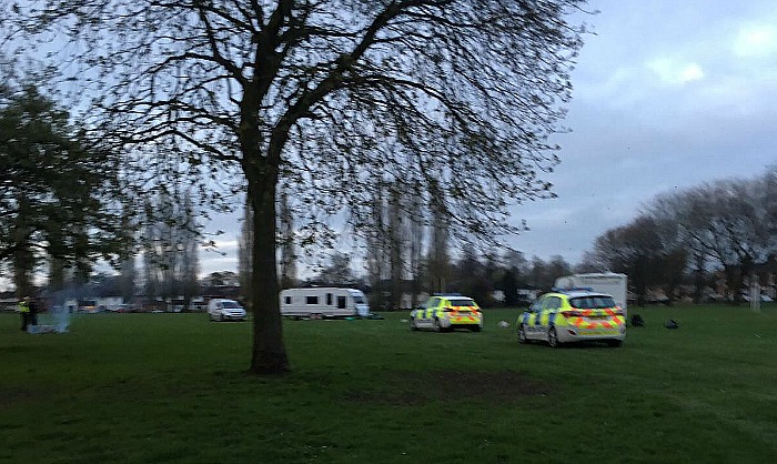 travellers on Barony Park April 2017