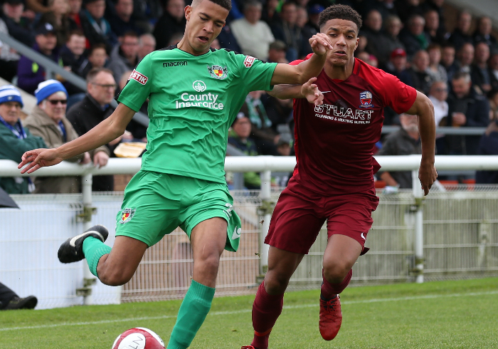 troy bourne for nantwich v nuneaton