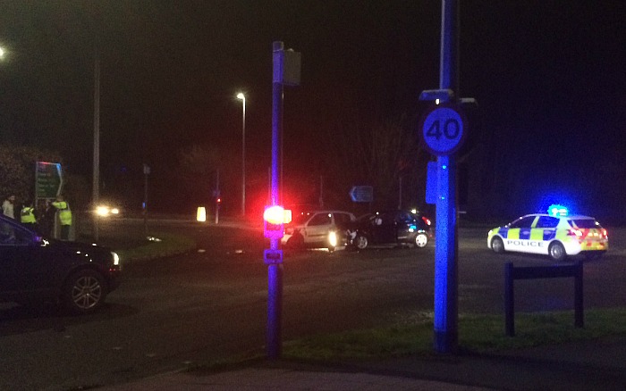 two car accident London Road and Peter De Stapleigh Way, Nantwich