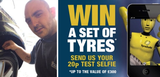 tyre selfie comp by Crewe Tyres and Exhausts