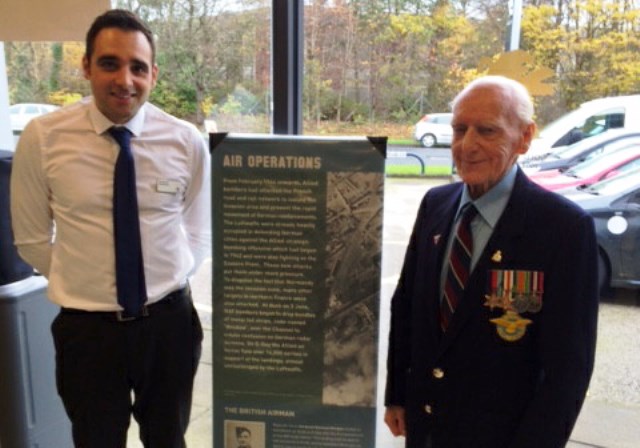 war hero Bernard visits Gateway Peugeot