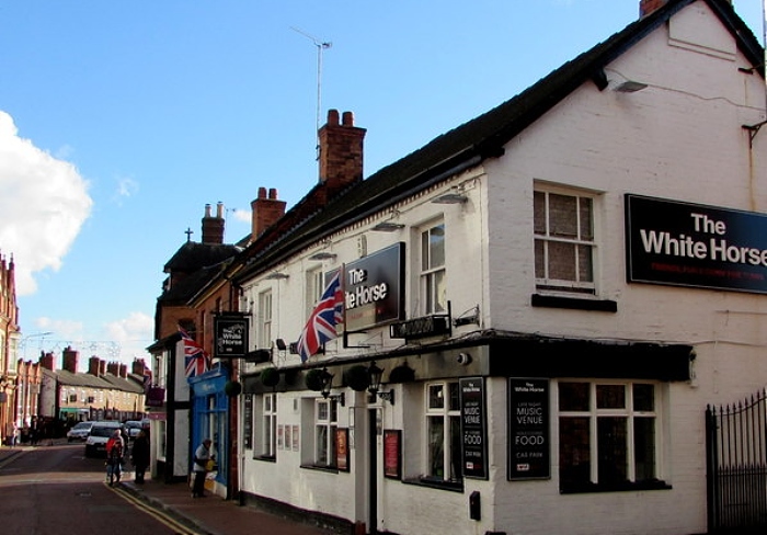 white horse on pillory street - pic by Jaggery creative commons licence