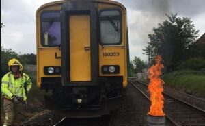 Train passengers evacuated after blaze on carriage in Willaston