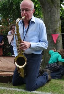 worm charming - Saxophonist Mark Woodward from Willaston on his plot