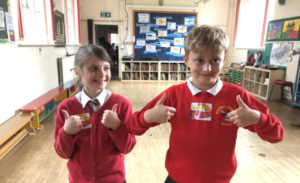 Wrenbury pupils earn Silver Self Care Award with immunisation project