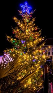 xmas tree on nantwich town square